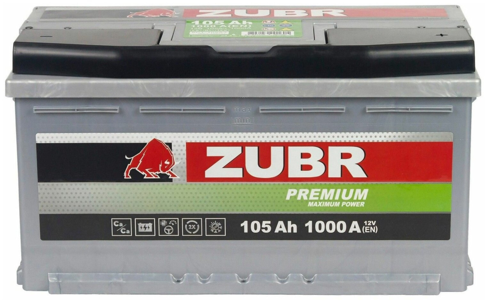 ZUBR Premium 105Ah 1000A R+