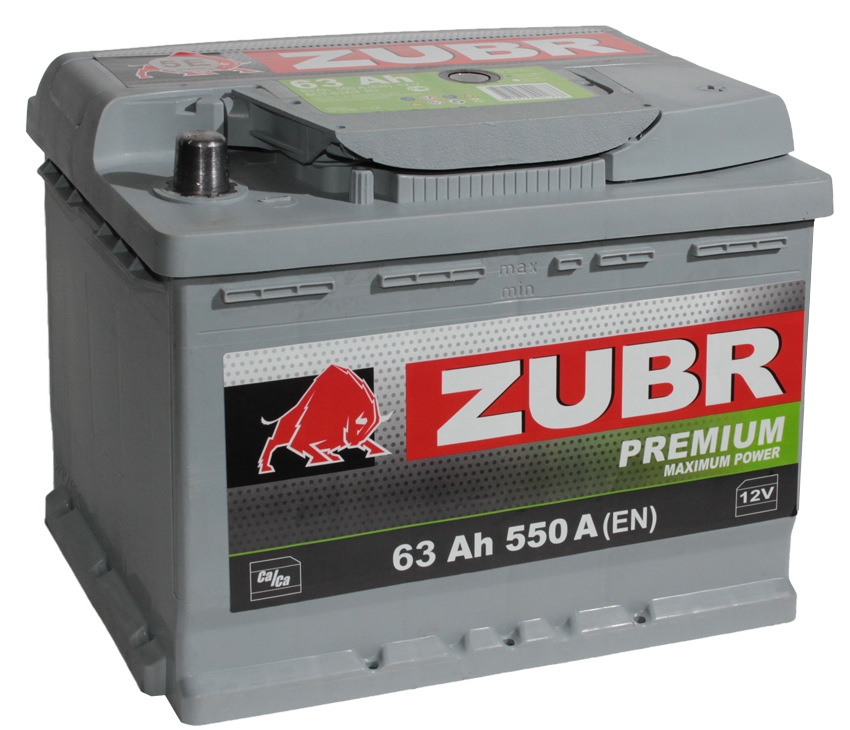 ZUBR Premium 63Ah 550A R+