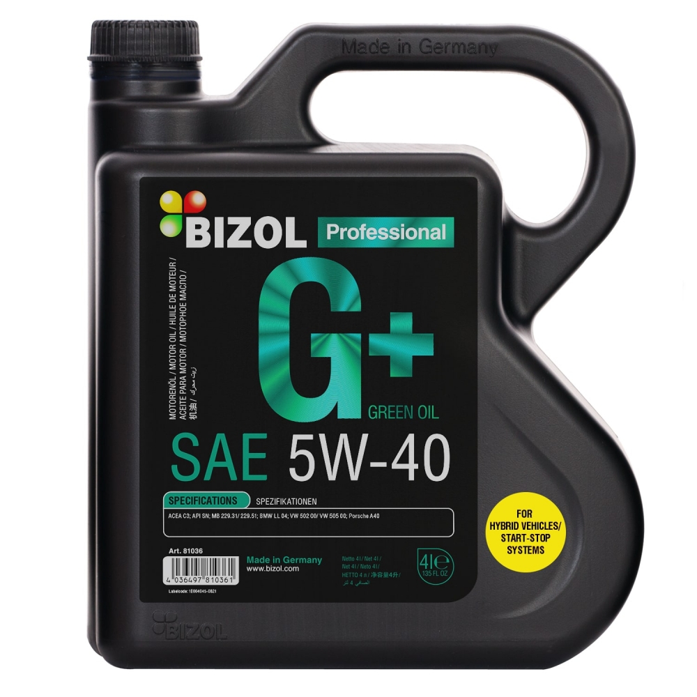 BIZOL Green Oil+ 5W-40 SN C3 4 