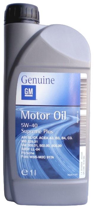 General Motors Supreme Plus 5W-40 1 
