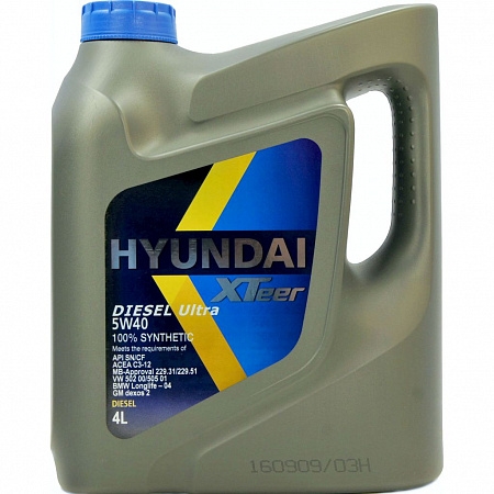 Hyundai XTeer Diesel Ultra SN/CF/C3 5W-40 4 