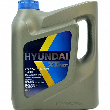Hyundai XTeer Diesel Ultra SN/CF/C3 5W-40 5 