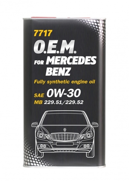 Mannol 7717 O.E.M. for Mersedes-Benz 0W-30 C2/C3 4  METAL