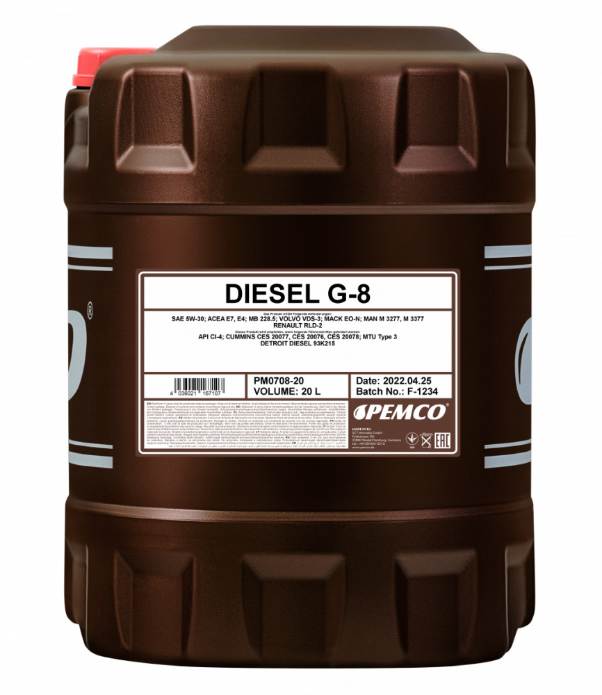 Pemco Diesel G-8 UHPD 5W-30 20 