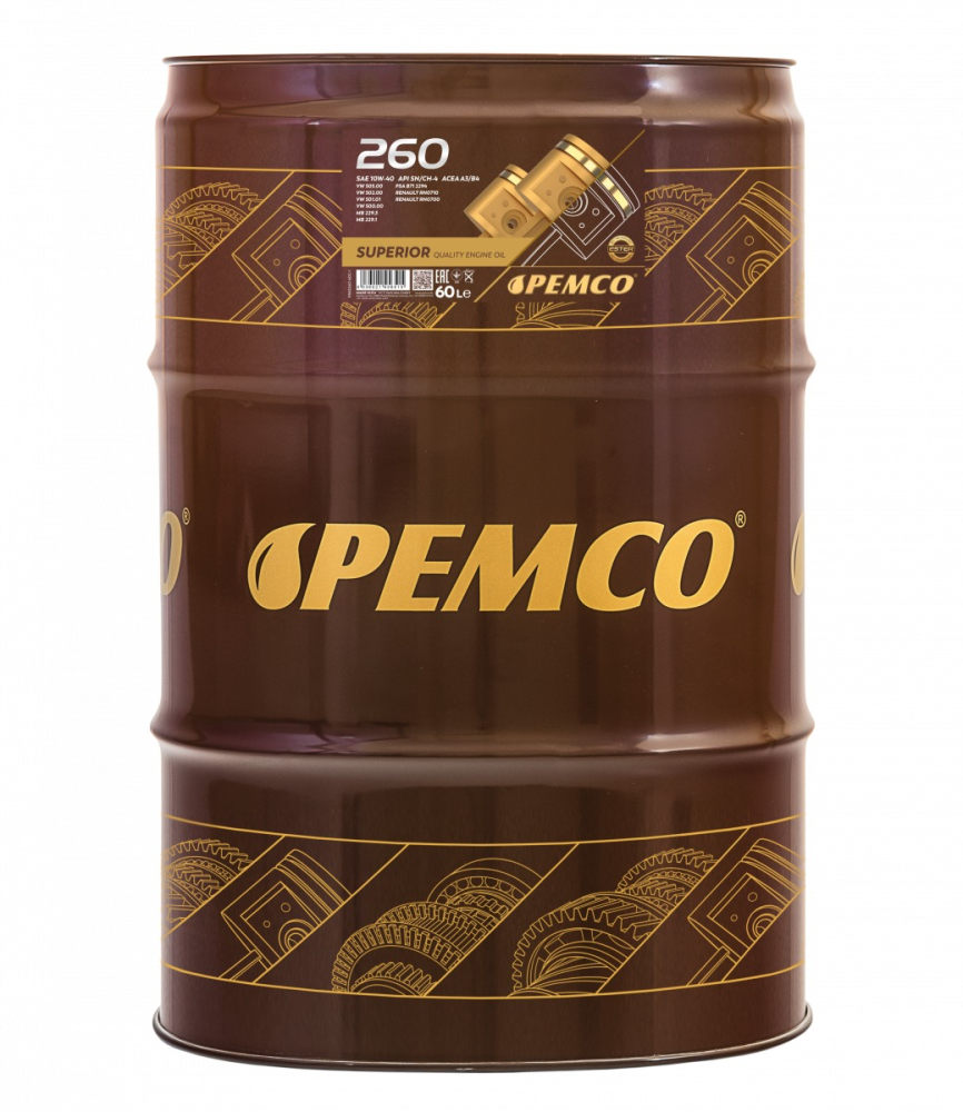 Pemco iDRIVE 260 SUPERIOR 10W-40 SN/CH-4 A3/B4 60 