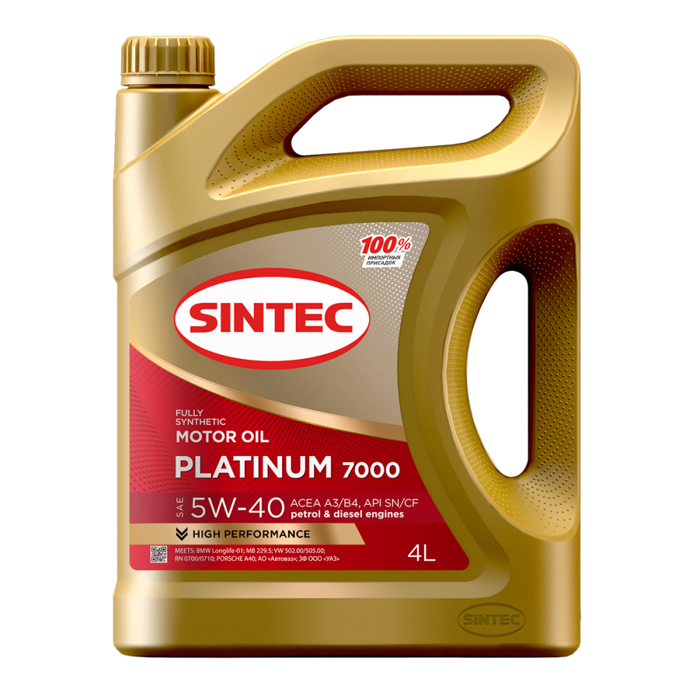 SINTEC PLATINUM 7000 5W-40 SN/CF A3/B4 4 